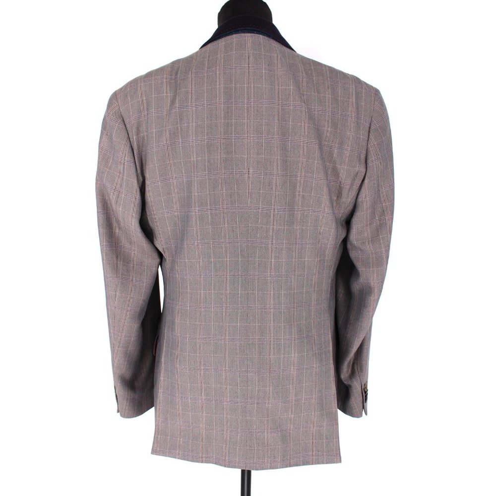 Ted Baker Silk/Wool Purple Check Blazer 40R Italy - Picture 5 of 6